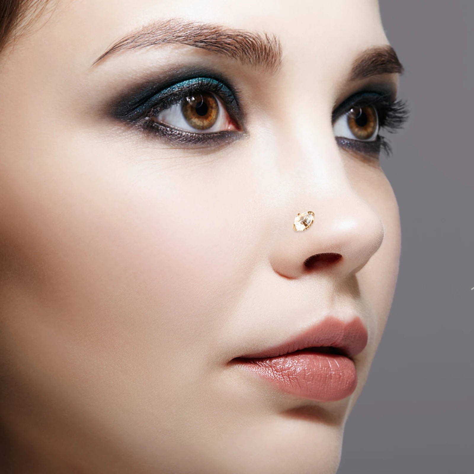 

24 Pcs Zircon Nose Studs Small 9mm Stainless Steel Ring Jewelry for Women Earrings Safe Premium Hypoallergenic Gifts