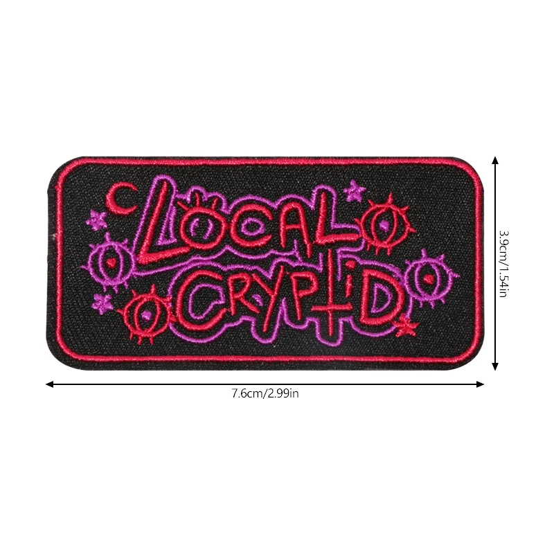1PC Local Colorful Embroidered Patch Iron On Sew On Patches For Clothing Cap Bag Jacket DIY Gift Y2K Badge With Hot Adhesive