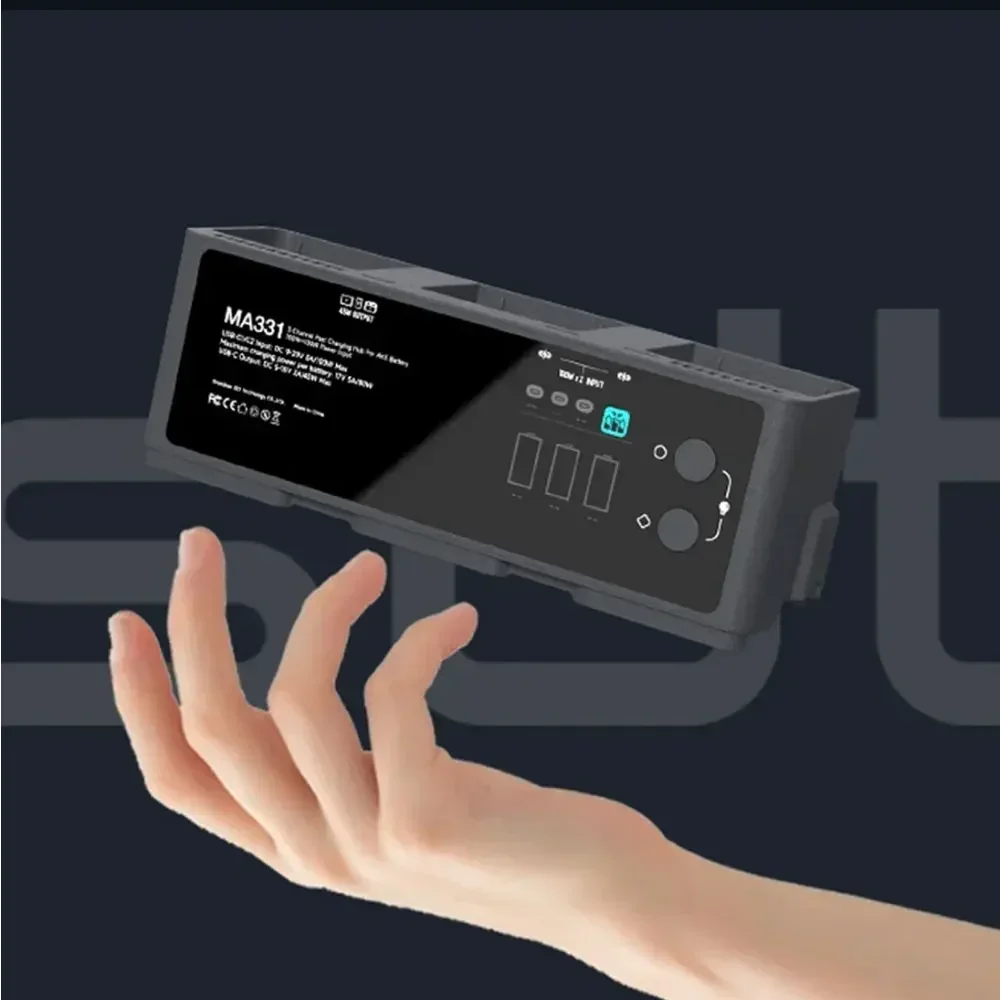 Hub di ricarica ISDT MA331 Air 3, caricabatteria intelligente a 3 canali da 200 W con connessione APP Display LCD e scarica per drone RC