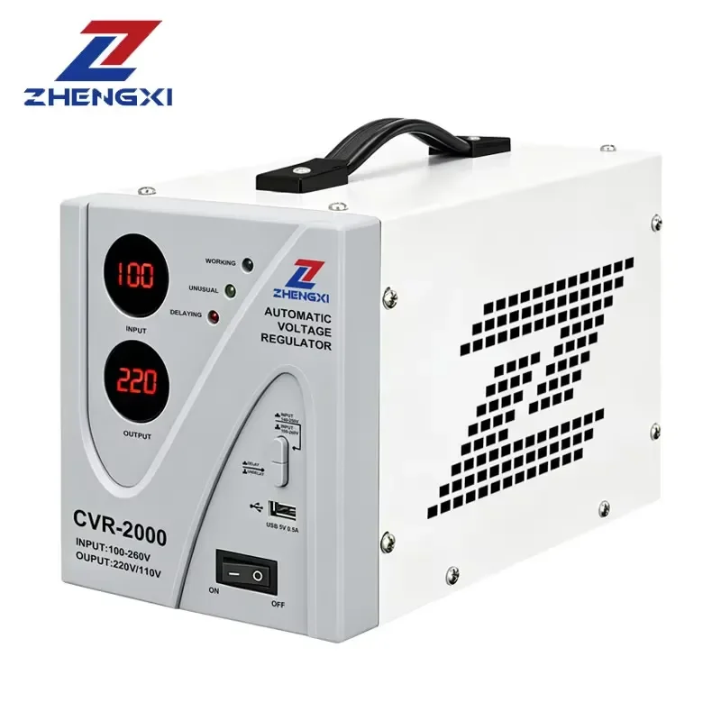 CVR 1000VA 1500VA Relay Type Voltage Stabilizer Single Phase 220V 230V 110V Automatic Voltage Regulator AVR for TV Fridge
