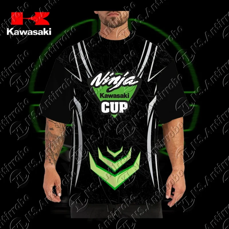

Kawasaki уличная одежда, рубашки высокого качества, мужские мотоциклетные модные мужские топы 2024, мужская одежда, футболка большого размера для приключений, футболки