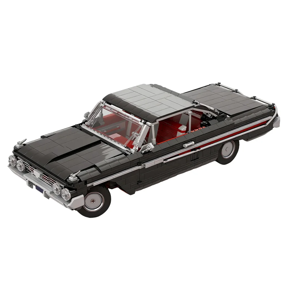 

MOC 1961 Chevroleteed Impala SS Car Building Block Model Luxury Sedan Speed Racing Car Brick Toy Adult Gift