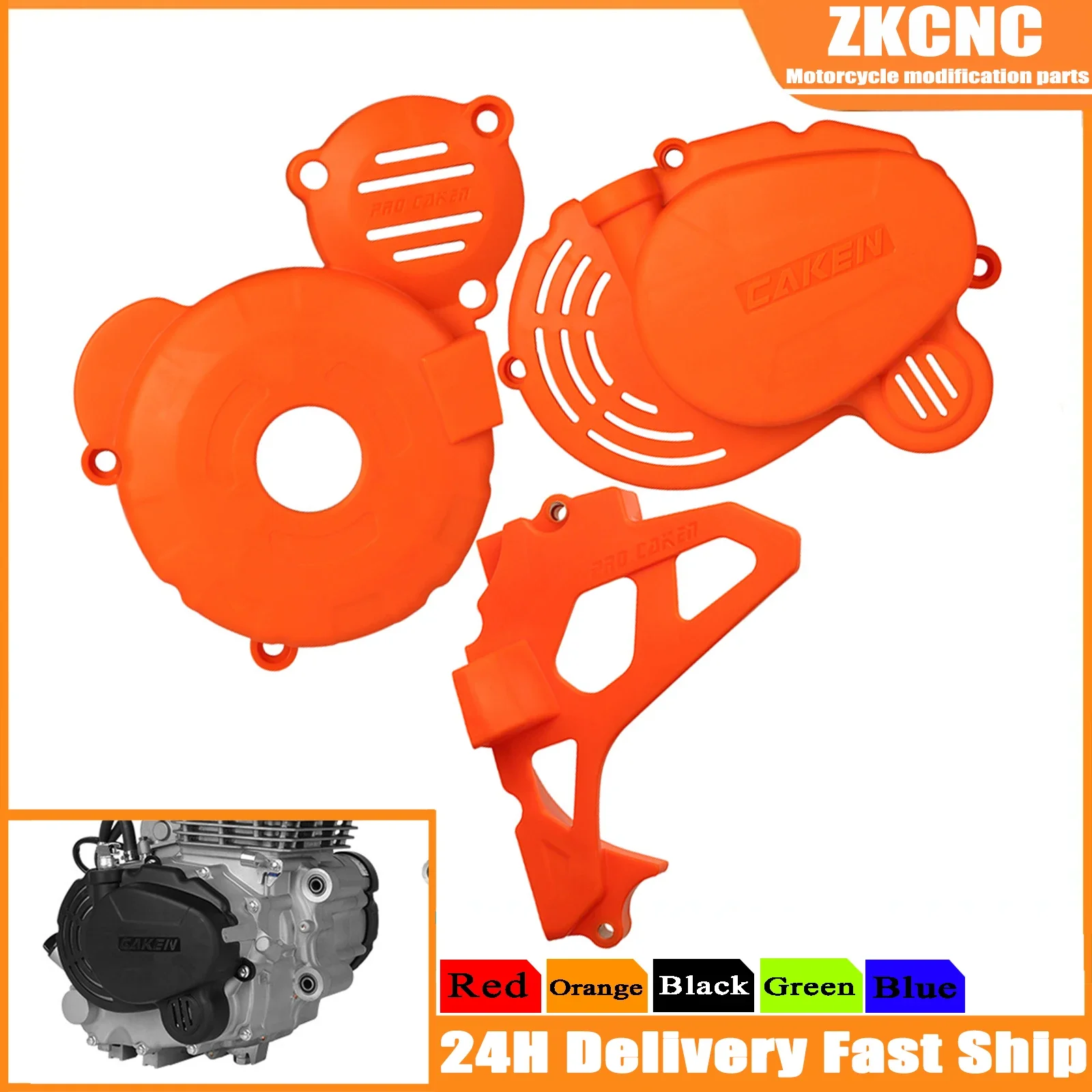 Motocross Engine Clutch Guard Water Pump Cover Ignition Protector For ZongShen CB250F ZS172FMM-3 Engine KAYO T4 BRZ MOTAX FXMOTO