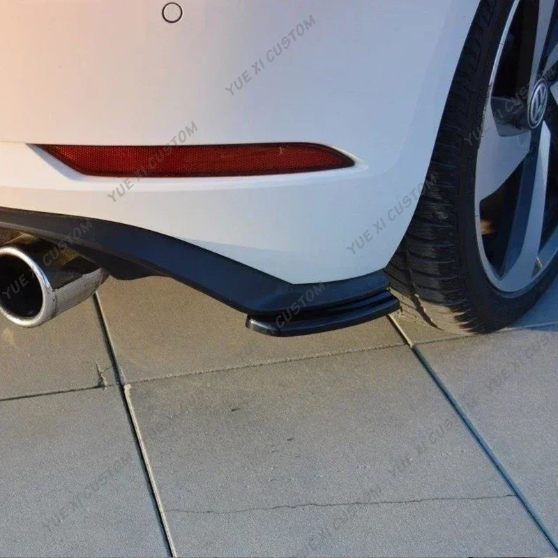 For Vw Golf Mk7 Golf 7 GTI 2012-2020 Maxton Style Car Rear Bumper Side Splitters Glossy Black Rear Side Corner Apron Bodykits