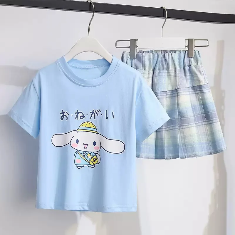 2 قطعة Kawaii أنيمي سانريو تنورة مجموعة بلدي ميلودي فستان البدلة Jk فتاة تي شيرت دعوى لينة لطيف الكرتون في الهواء الطلق عيد ميلاد مهرجان هدية #4