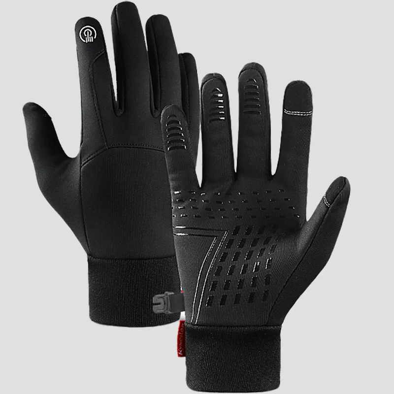 

Outdoor cycling warm gloves for men, autumn and winter sports windproof and velvet warm touch screen warm skiing gloves