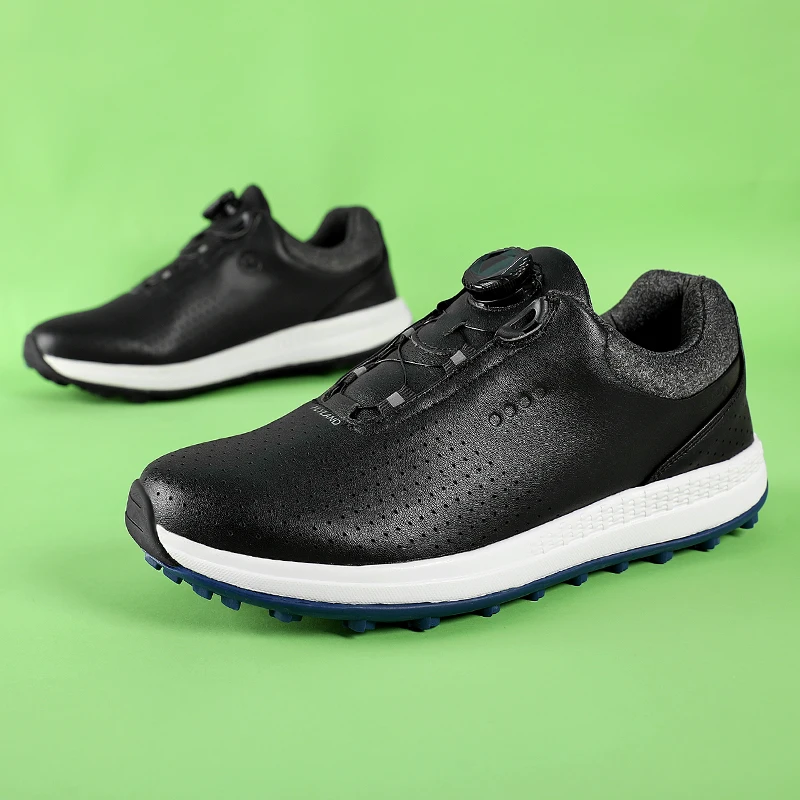 Luxury Brand Solid Color Thick Sole Golf Shoes Rotating Buckle Casual Shoes Breathable Mesh Sports Shoes High-quality Sneakers