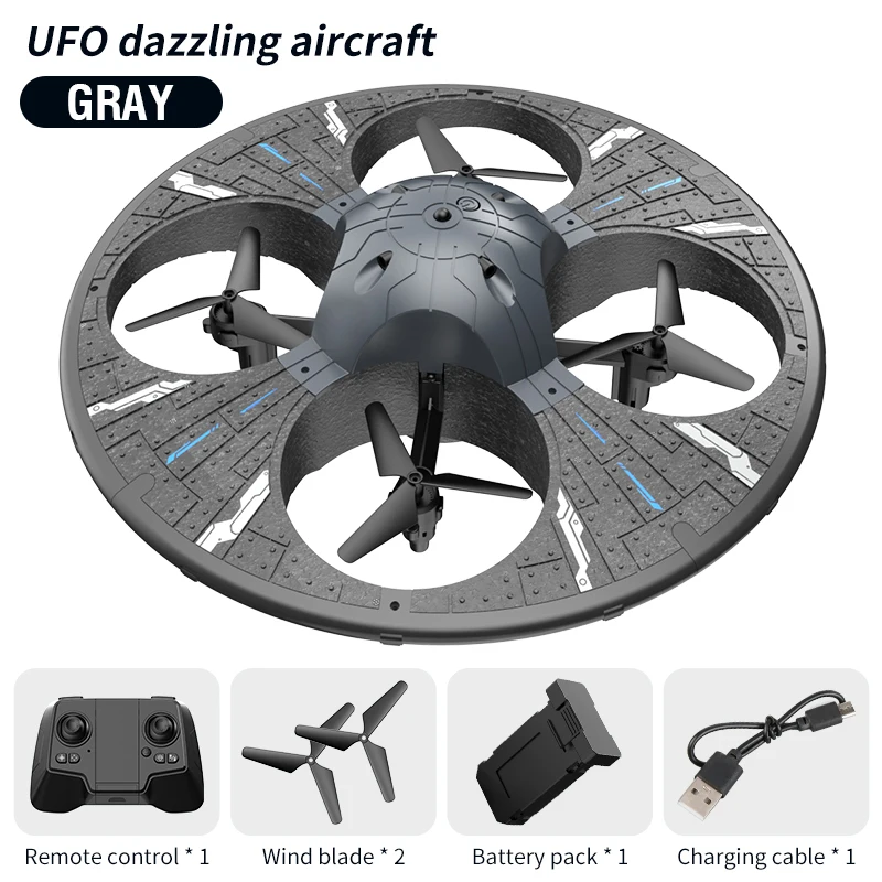 폼 UFO UAV 조명 RC 드론 어린이 장난감, HD 카메라, 장애물 회피 리모컨 드론, 쿼드콥터 항공기, 헤드리스 모드