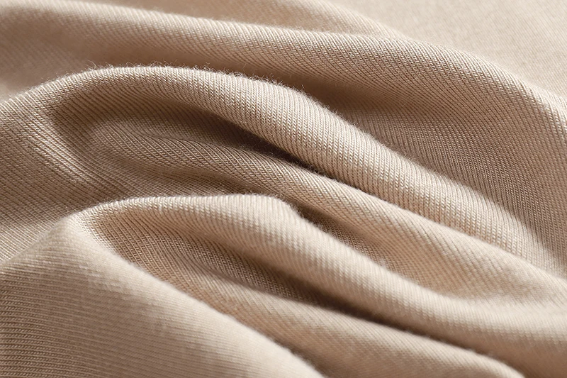Hochwertige Elastische Basic Einfarbige Langarm-T-Shirts Schlichte Baumwoll-Damen-T-Shirts Lässige Oberteile Koreanischer Stil Dünnes O-Ausschnitt T-Shirt – Detail 14