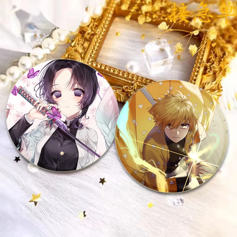 Kochou Shinobu Tsuyuri Kanao Kamado Tanjirou Kamado Nezuko Brooch Demon Pin Agatsuma Zenitsu Kanroji Mitsuri Demon Anime Badge