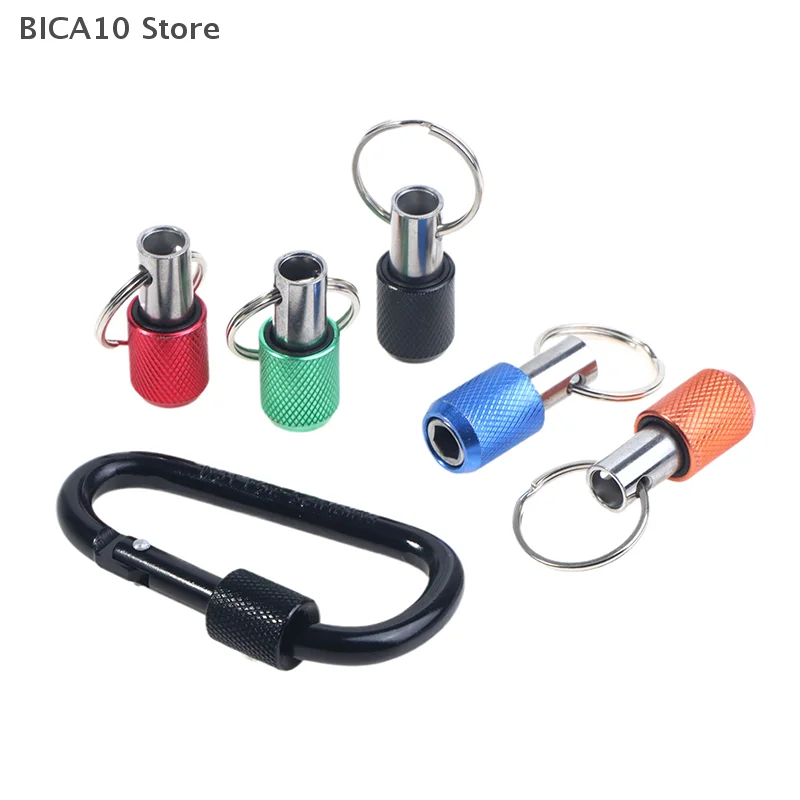 5PCS Keychain Quick Release Power Tools Parts 1/4 Hex Shank Screwdriver Drill Bits Holder Extension Bar Drill Screw Adapter