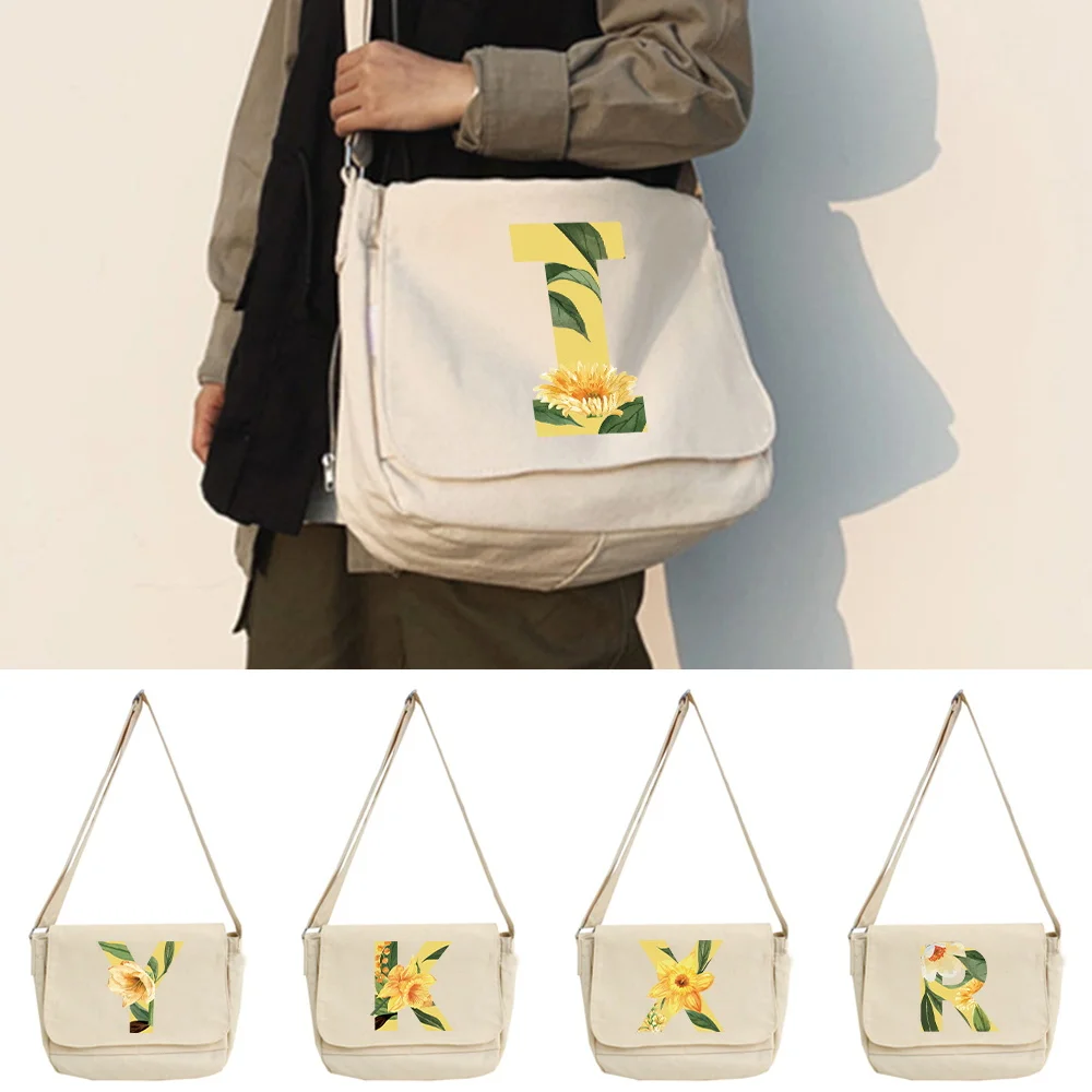 

Large Capacity Shoulder Bag Fashion Floral Pattern Joker Crossbody Multifunctional Adjustable Shoulder Strap Commuter Bag