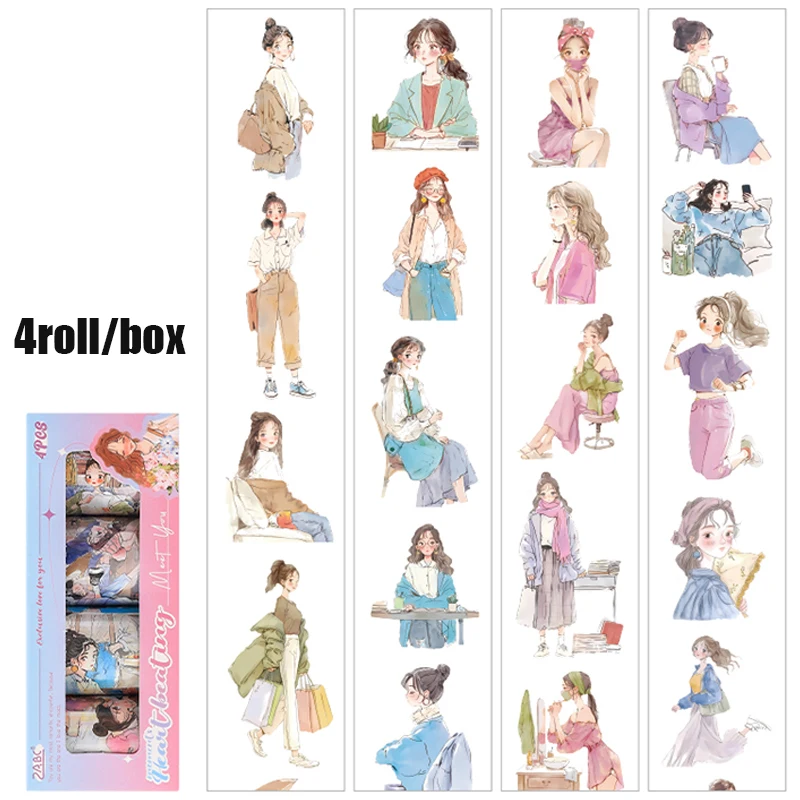 Mr.Paper Tender Years Series Boxed Tape stationery supplies tape sticker Children's Gifts  washi tape set masking tape