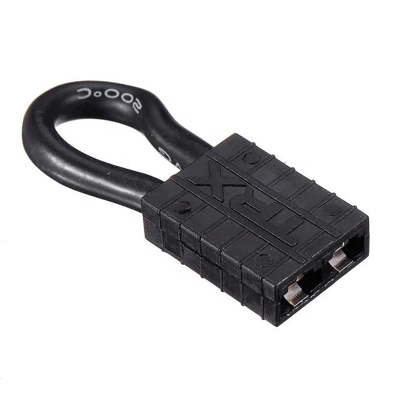 50PCS TRX 12AWG Short Circuit Battery Jumper Cable Wire Female Plug Bind Loop Connector For RC DIY Parts For RC Battery
