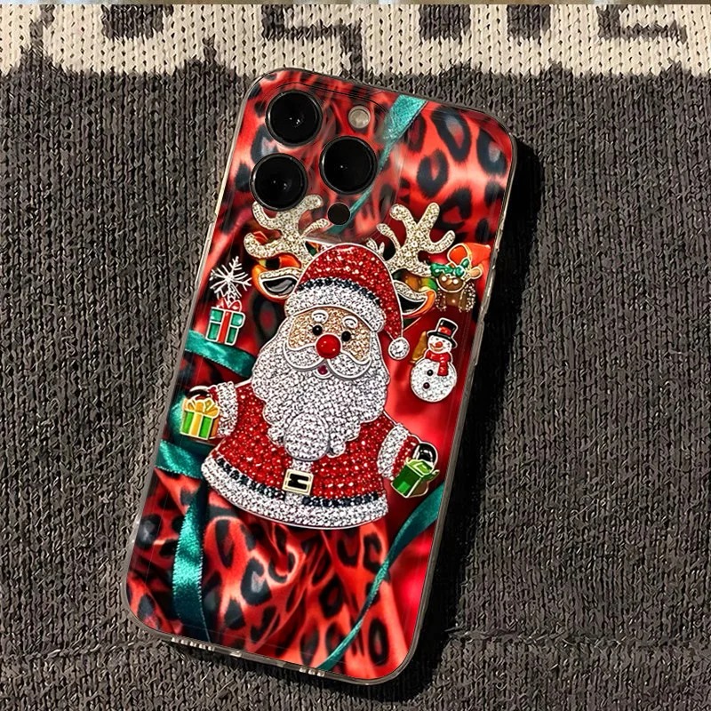 Christmas Theme Santa Claus and Tree Pattern Phone Case for Xiaomi Poco F7 X7 X6 X5 X3 F5 F6 M6 Pro 4G 5G Soft Clear Back Cover