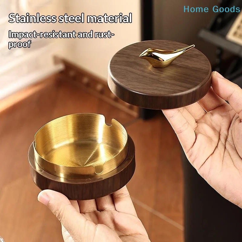 preferredBird Inspired Covered Ashtray with Lid for Office and Home Desktop Anti Scatter Feature Decorativeproduct