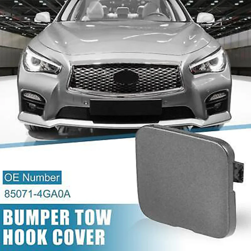 

Черный задний бампер автомобиля, крышка фаркопа, серый для Infiniti Q50 2014-2018 OEM 85071-4GA0A 4,7x4,7x1,3 см, крышка заднего фаркопа