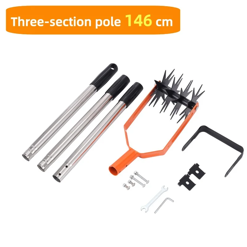 

Adjustable Rotary Cultivator Garden Lawn Gardening Rotary Tiller and Hand-Held Garden Cultivator Tool Soil Plowing Tool for Soil