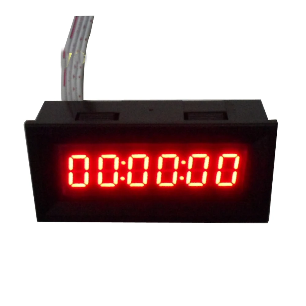 6-cyfrowy Timer cyfrowy wyświetlacz LED cyfrowy zegar cyfrowy totalizator zegar cyfrowy chronograf miernik 12V sygnał wejściowy impulsu napięcia