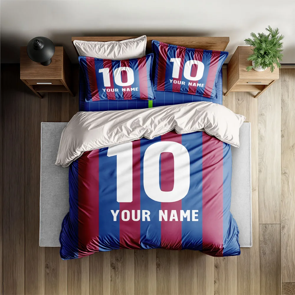 Juego de funda nórdica personalizada número 10 del equipo de fútbol sin sábana, juego de ropa de cama King Queen, doble, tamaño individual