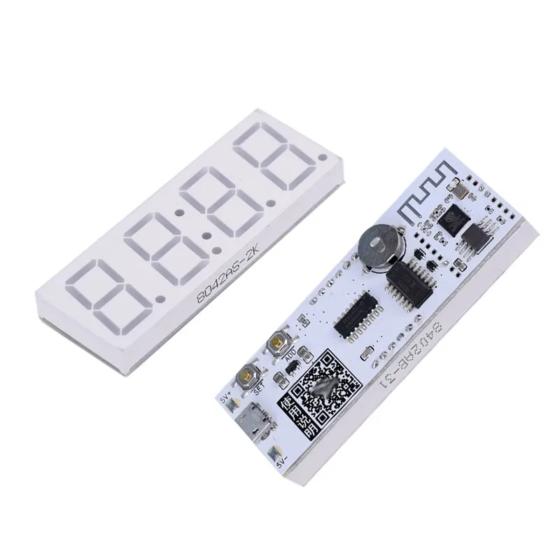 Clock module Automatic time synchronization of WIFI network  service 0.8 inch LED Digital tube luminous luminous  USB 5V