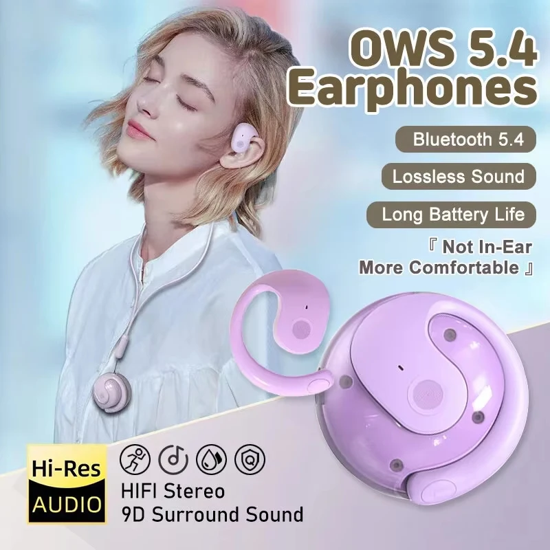 

OWS Беспроводные наушники Bluetooth-гарнитура с HD микрофоном HiFi стереозвук наушники Smart Touch спортивные водонепроницаемые наушники для телефона