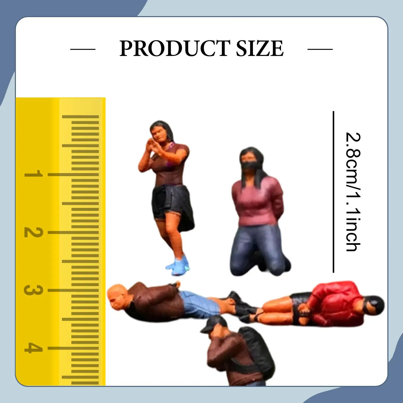 5 stuks 1/64 mensen figuren film rekwisieten trein spoorwegindeling decoratie miniatuur scènes hars beeldjes diorama landschap