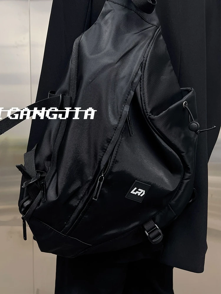 Streetwear Portable Light Nylon Chest Sling Men Bag Korean Style Commuter Travel Man Shoulder Crossbody Bags Backpack for Men