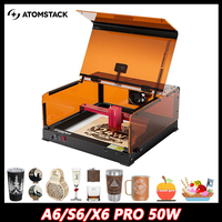 Atomstack A6 X6 Ultra 50W Laser Engraving Machine Wifi One-Piece Frame Wood Stainless Steel Water Cup Stone Engraving Machine