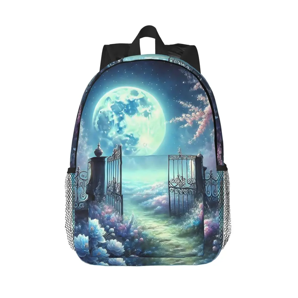 

Moonlit Easter Garden Pathway Moon Backpack Hot Sale Daypack Boys Girls BookBag Shoulder Bags for Men Women Children School Bag