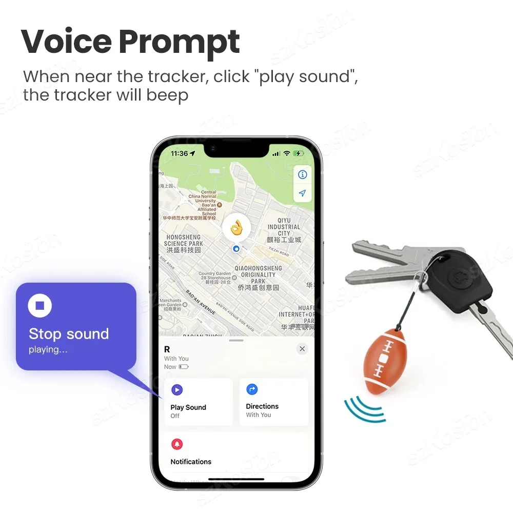 JSPTEC Smart Tag Kompatibel mit iOS PhoneFind My APP Bluetooth-kompatibler GPS-Tracker Geldbörsen- und Schlüsselfinder Anti-Verlust GPS-Ortungsgerät – Detail 18