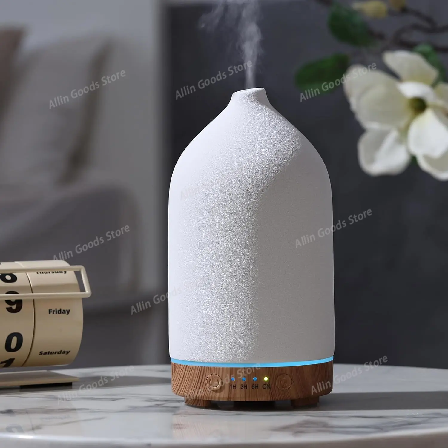 Minimalist Aroma Humidifier LED Ambient Light Essential Oil Diffuser for Home Bedroom 100ml
