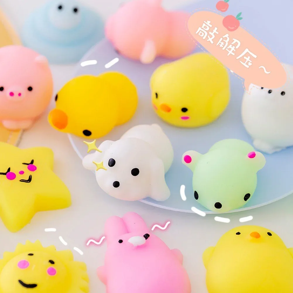 1-10Pcs Kawaii Squishies Mochi Anima Toys Kids Adults Antistress Ball Squeeze Party Favors Stress Relief Birthday Toys