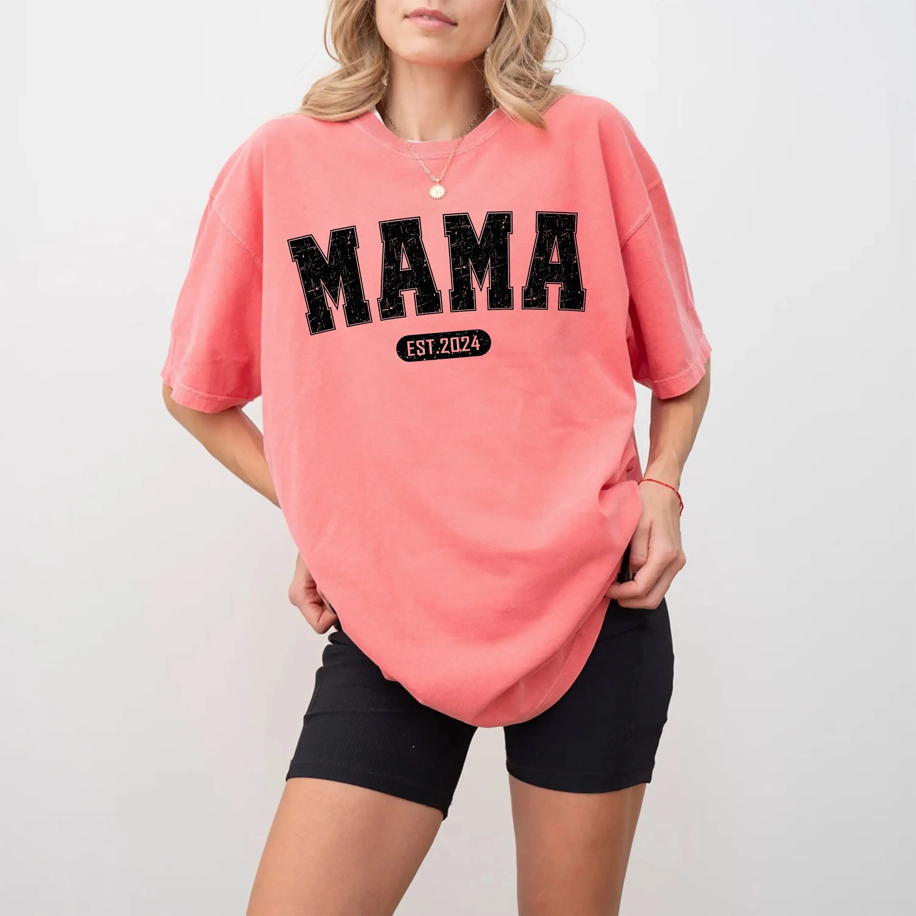 Mama T Shirt Comfort Colors Oversized Retro Boho for Mom Baby Shower Mothers Day New