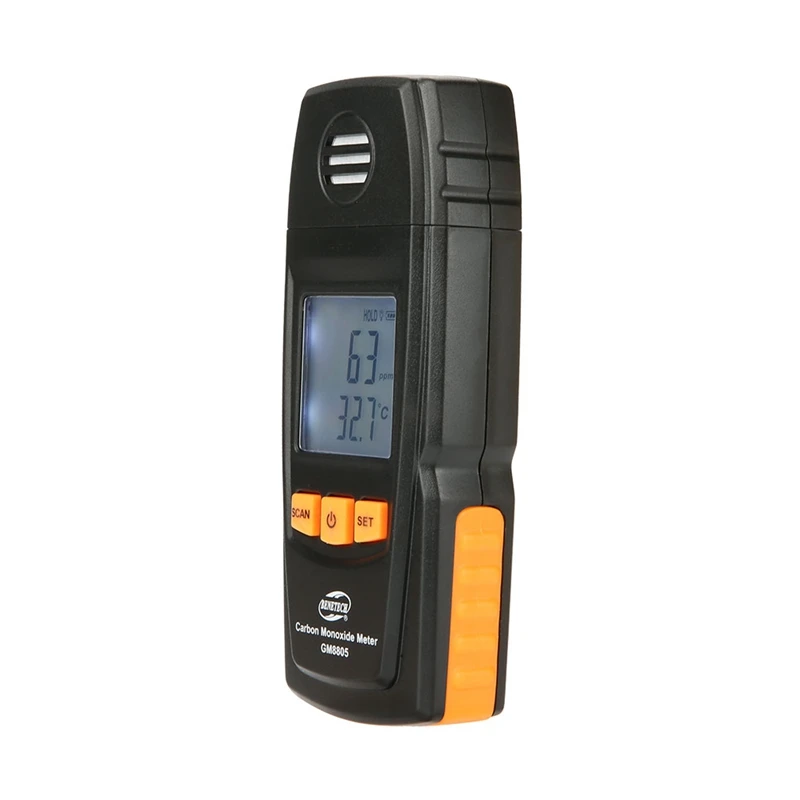 Digital Monossido Di Carbonio Meter Ad Alta Precisione Portatile di Gas CO Monitor Detector Gauge 0-1000ppm Gas Leak Tester Indicazione di Allarme