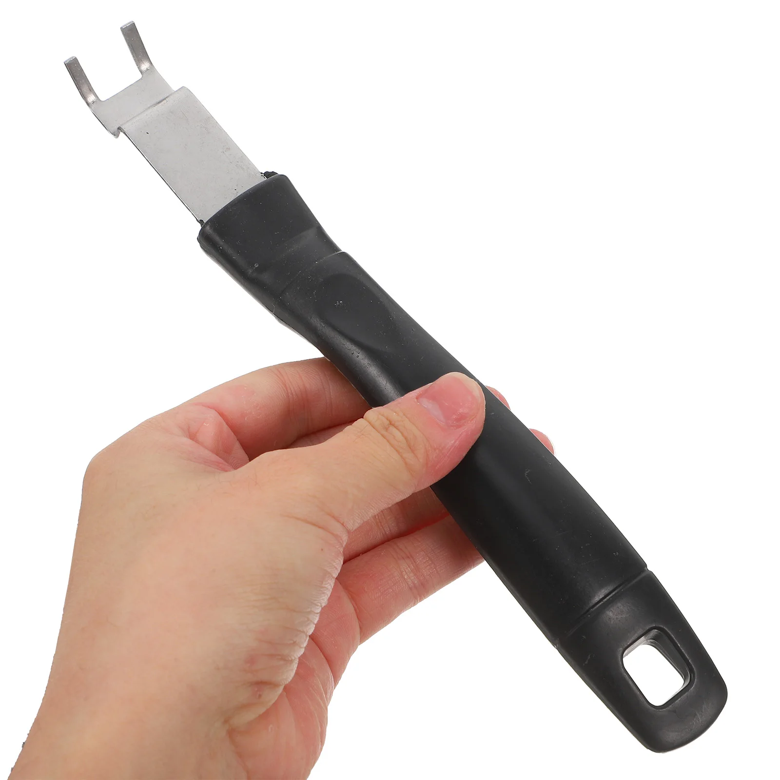 

2pcs Tools Korean Grill Barbecue Forks Accessories Black PP Handle Stick Lifter Easy Cleaning Portable Grilling