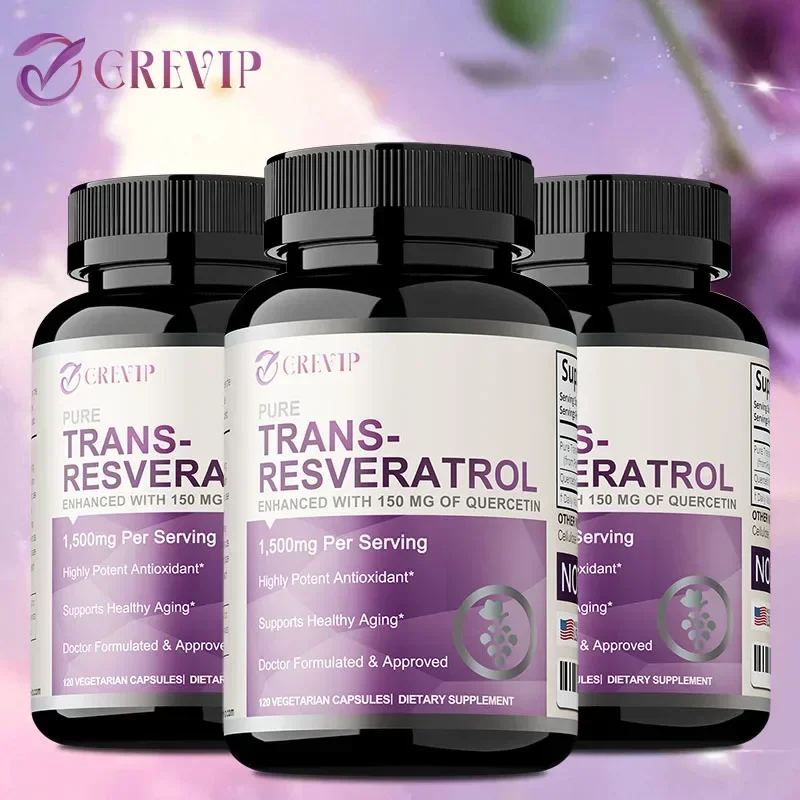 Trans-Resveratrol - Supports Brain Function, Promotes Joint and Heart Health, Healthy Aging, Digestive Health, Immune SystemSupp