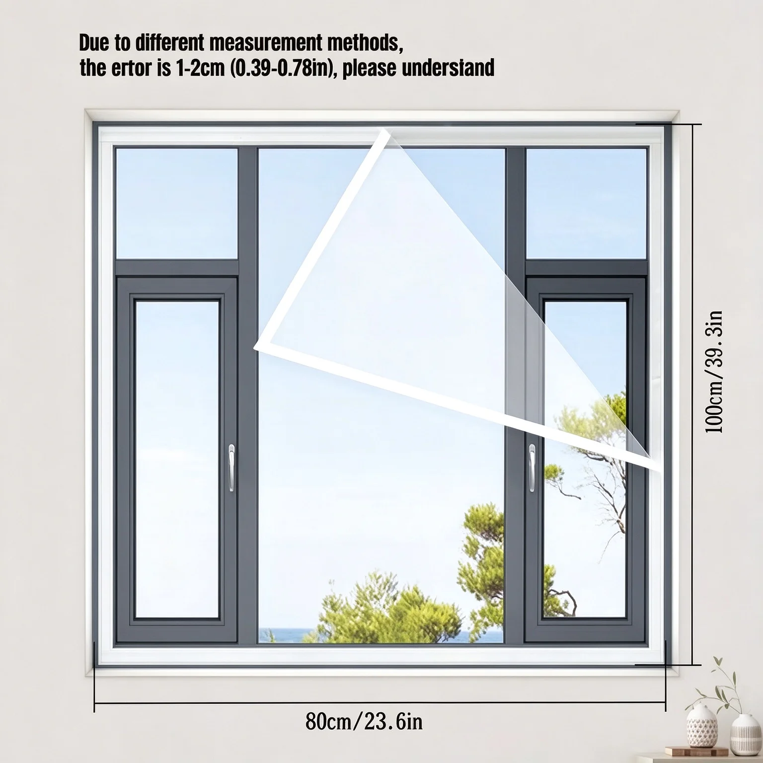 Multiple Sizes Available Winter Window Insulation Film, Windproof Warm Plastic Cloth, Transparent, Cold Antifreeze Door Curtain