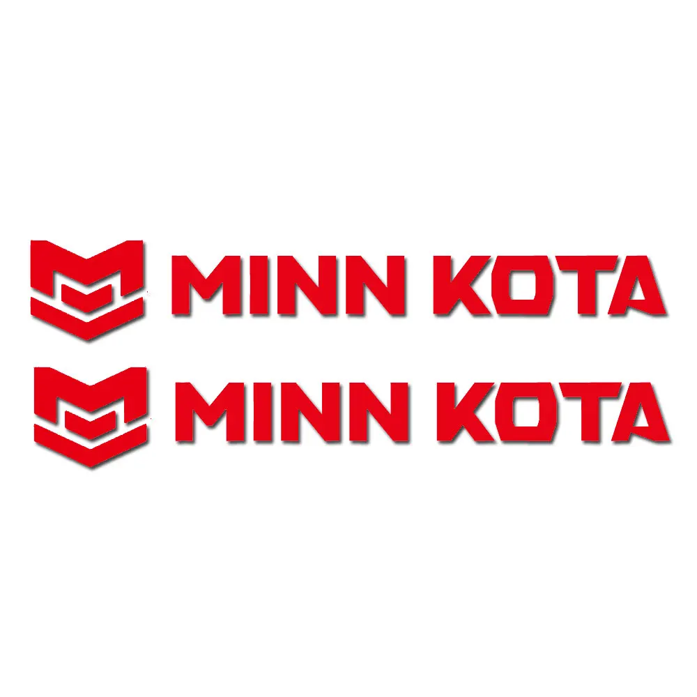 2 Piece For MINN KOTA Vinyl Fishing Boats Gear Graphic Sticker Decal