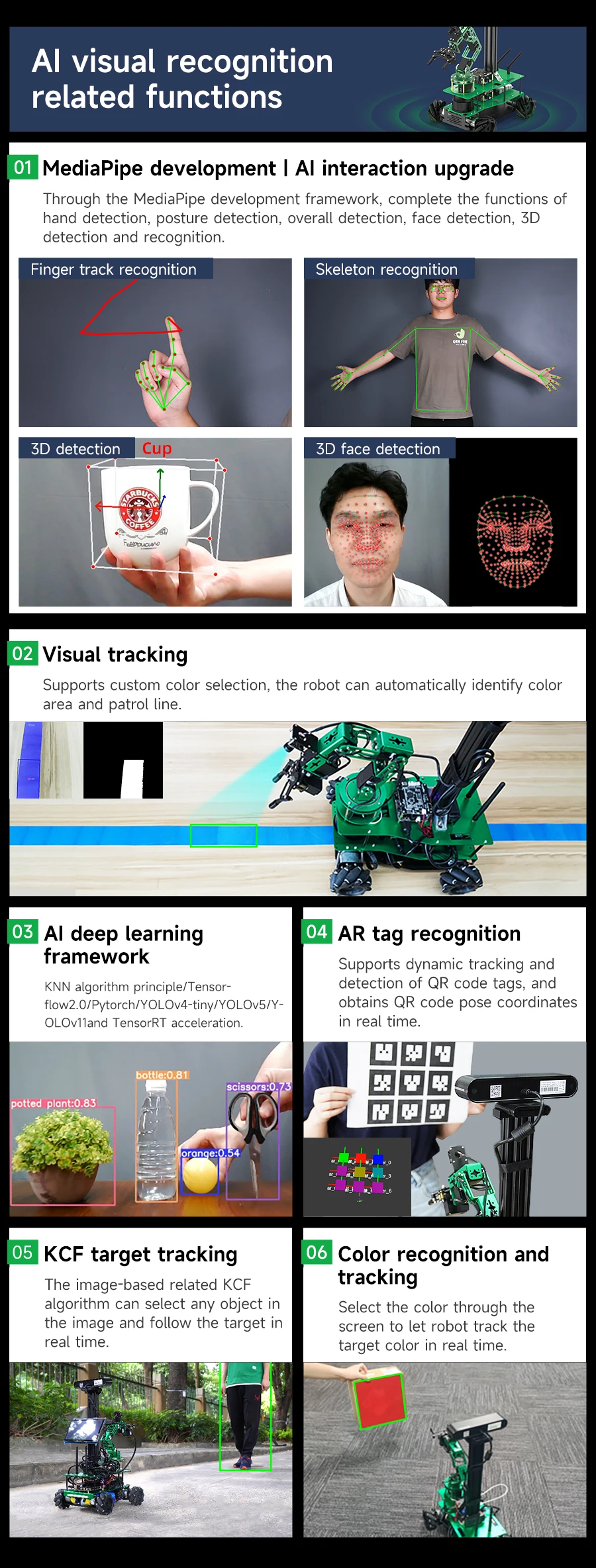ROSMASTER X3 PLUS ROS Roboter-Python-Programmierung mit MecanumWheel 6DOF Roboterarm für Jetson Orin NANO Orin NX SUPER RaspberryPi – Detail 15