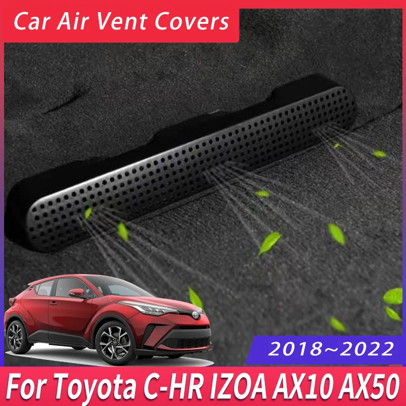 2 шт. автомобильные вентиляционные крышки для Toyota C-HR IZOA AX10 AX50 2018 ~ 2022 г., выхлопная крышка воздуховода сиденья, автоаксессуары для интерьера