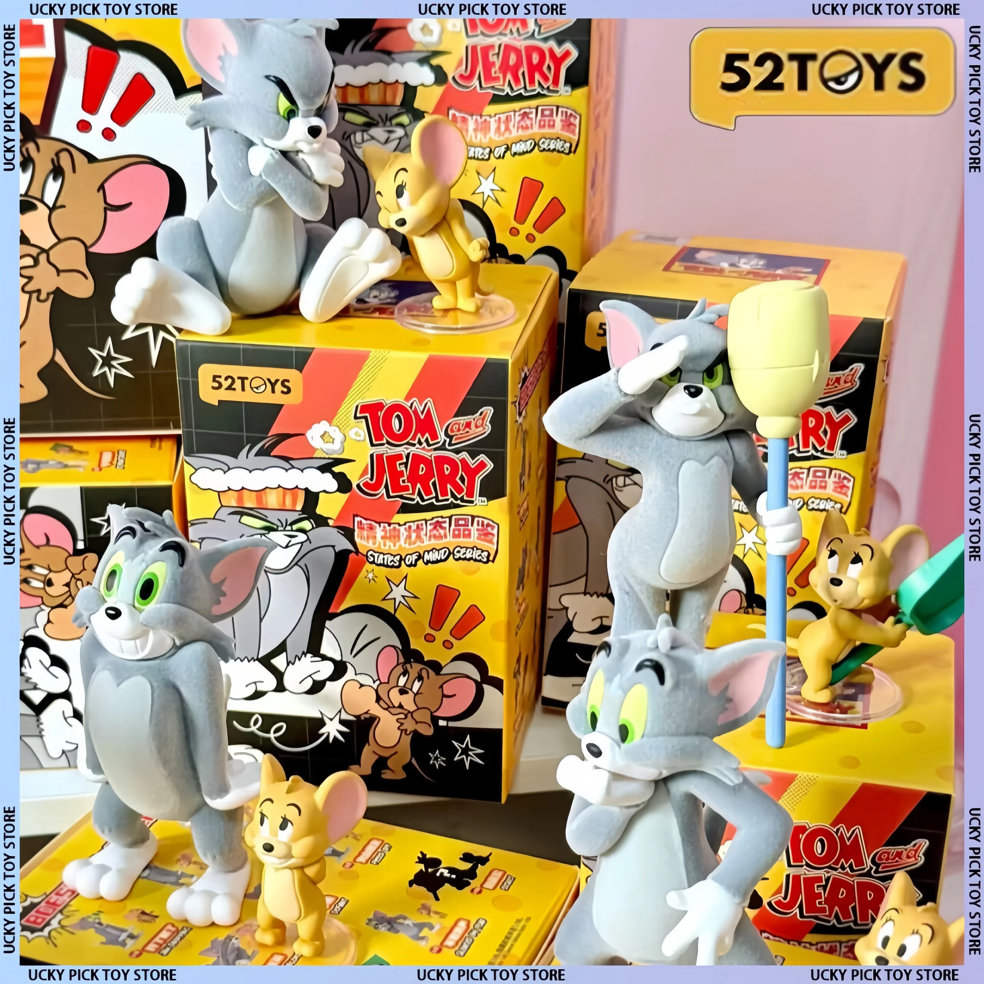 

Оригинальные 52 игрушки Tom And Jerry Mental State Appreciation Series слепая коробка модные игрушки слепые коробки тайная коробка на день рождения подарок