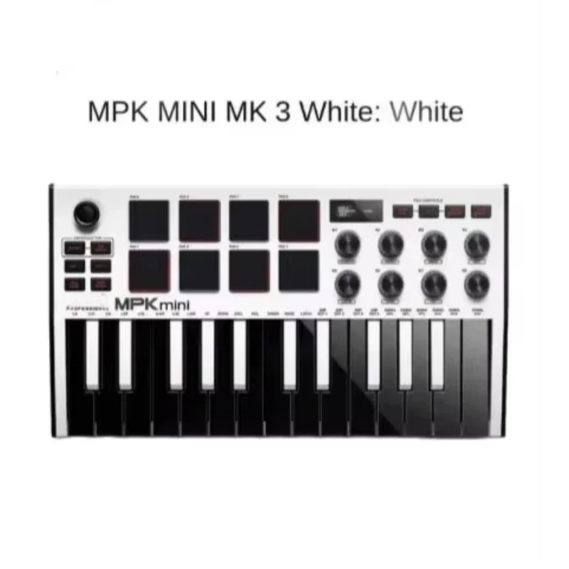 Akai professional MPK Mini MK3 MKIII 25 key ultra portable USB MIDI drum pad and keyboard controller view 5