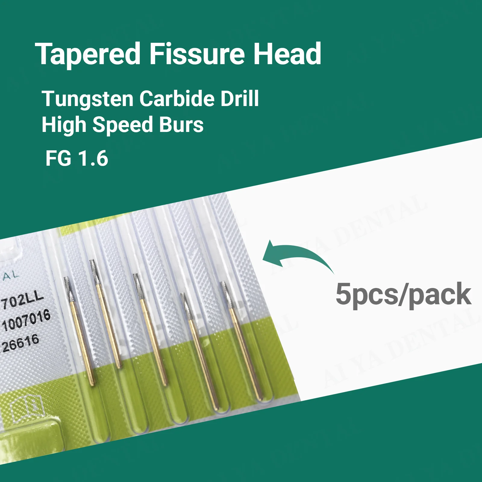 FG 1.6 موجة أزيز الأسنان عالية السرعة كربيد التنغستن الحفر FG 702LL طب الأسنان الفراولة ل قبضة يد بسرعة عالية أداة طبيب الأسنان #5