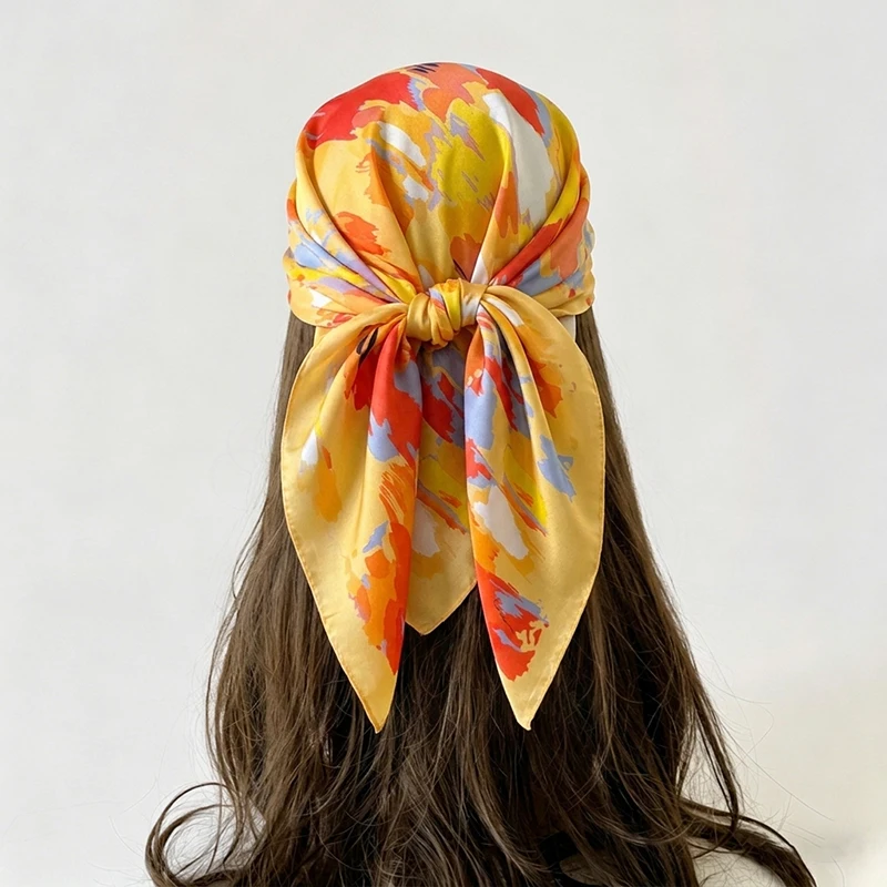 

Luxury Scarf Turban Female Hijab Head Wrap Shawl Wraps Headscarf Bandana Windproof Neckerchief Headband Handkerchief Print
