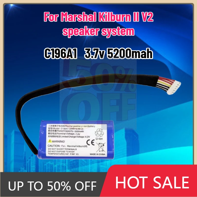 NEUE 7,2 V 5200 mAh Batterie C196A1 7252-XML-SP Für Marshall Kilburn II 2 Gen Bluetooth Lautsprecher Batterien