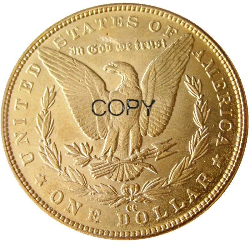 US 1885cc Morgan Dollar Gold Plated Copy Coins