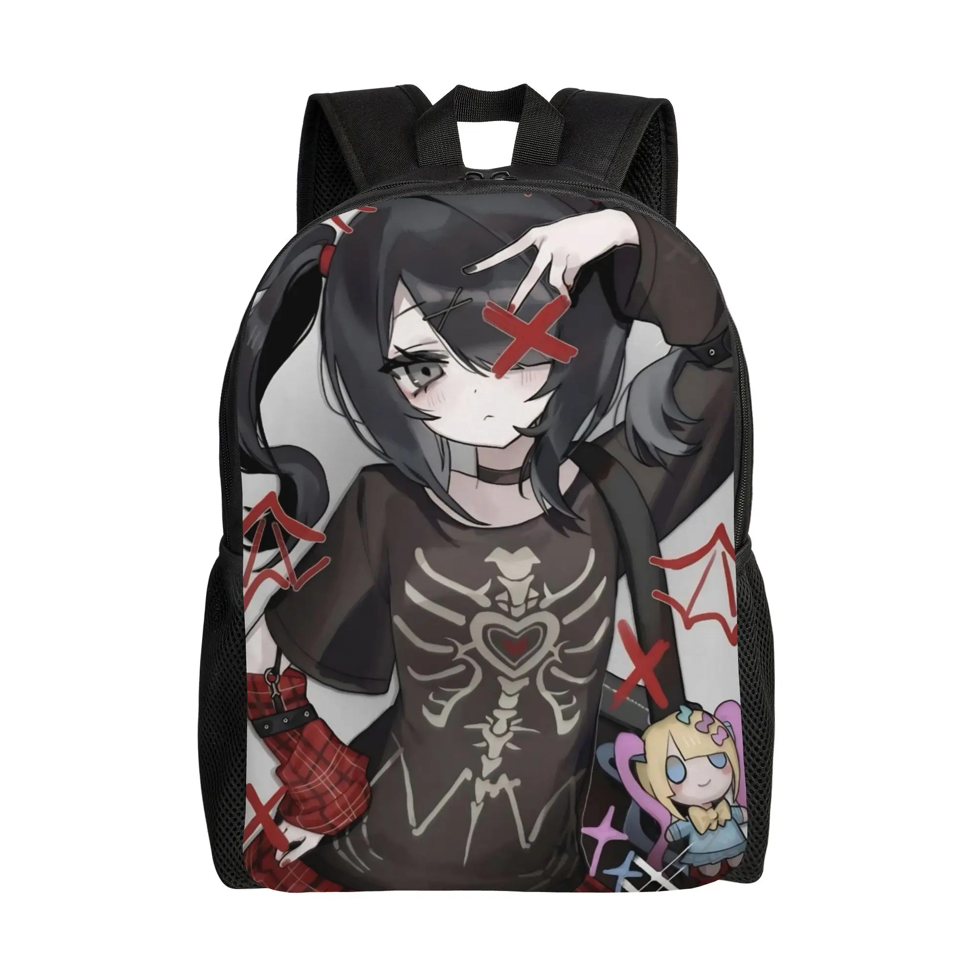 Ame Angel-Chan Backpack Casual High School Hiking Travel Daypack Needy Girl Overdose Laptop Computer Shoulder Bag with Pocket