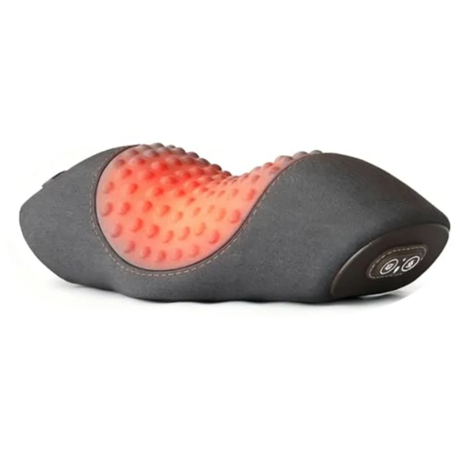 

2-in-1 Neck Massager Pillow with Heat and Vibration for Pain Relief Deep Tissue 3D Ergonomic Cervical Hump Corrector Massage in