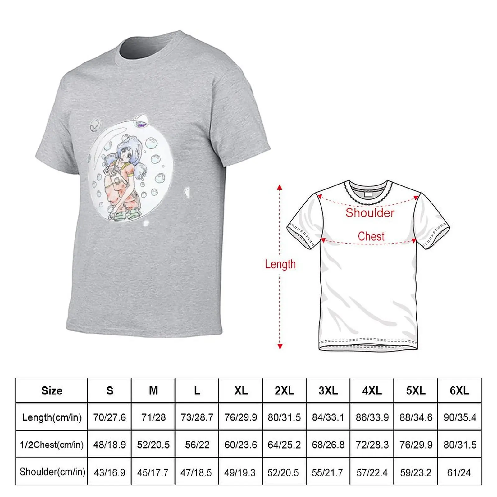 Girl in a Bubble T-shirt boys whites funnys tees quick drying fruit of the loom mens t shirts